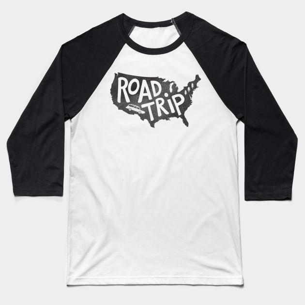 Road Trip USA Baseball T-Shirt by cabinsupply